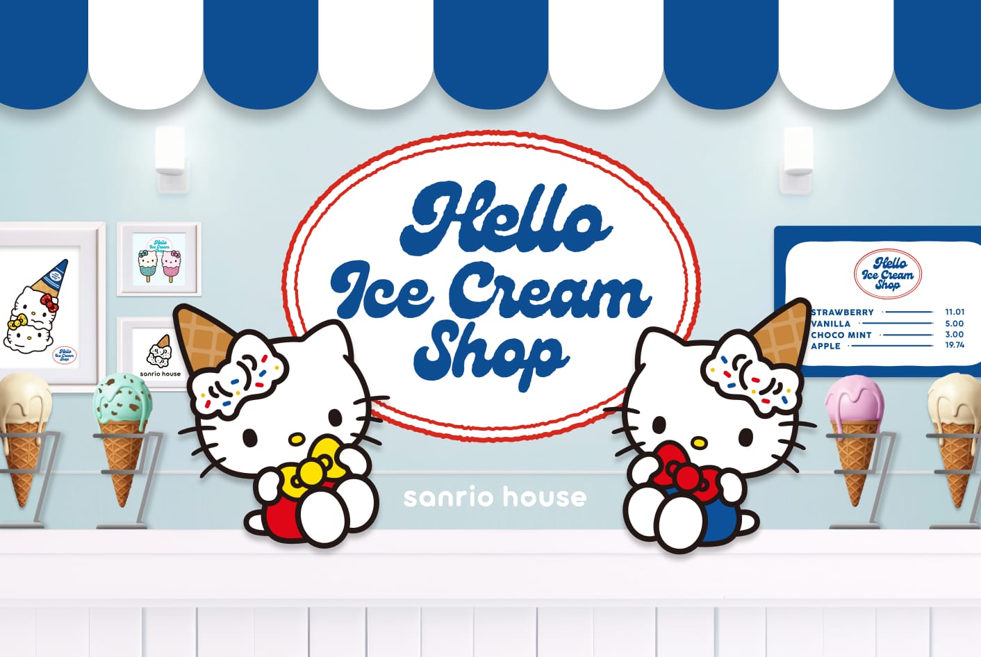 HELLO ICE CREAM SHOP ポップでキュートなアイスクリームショップ