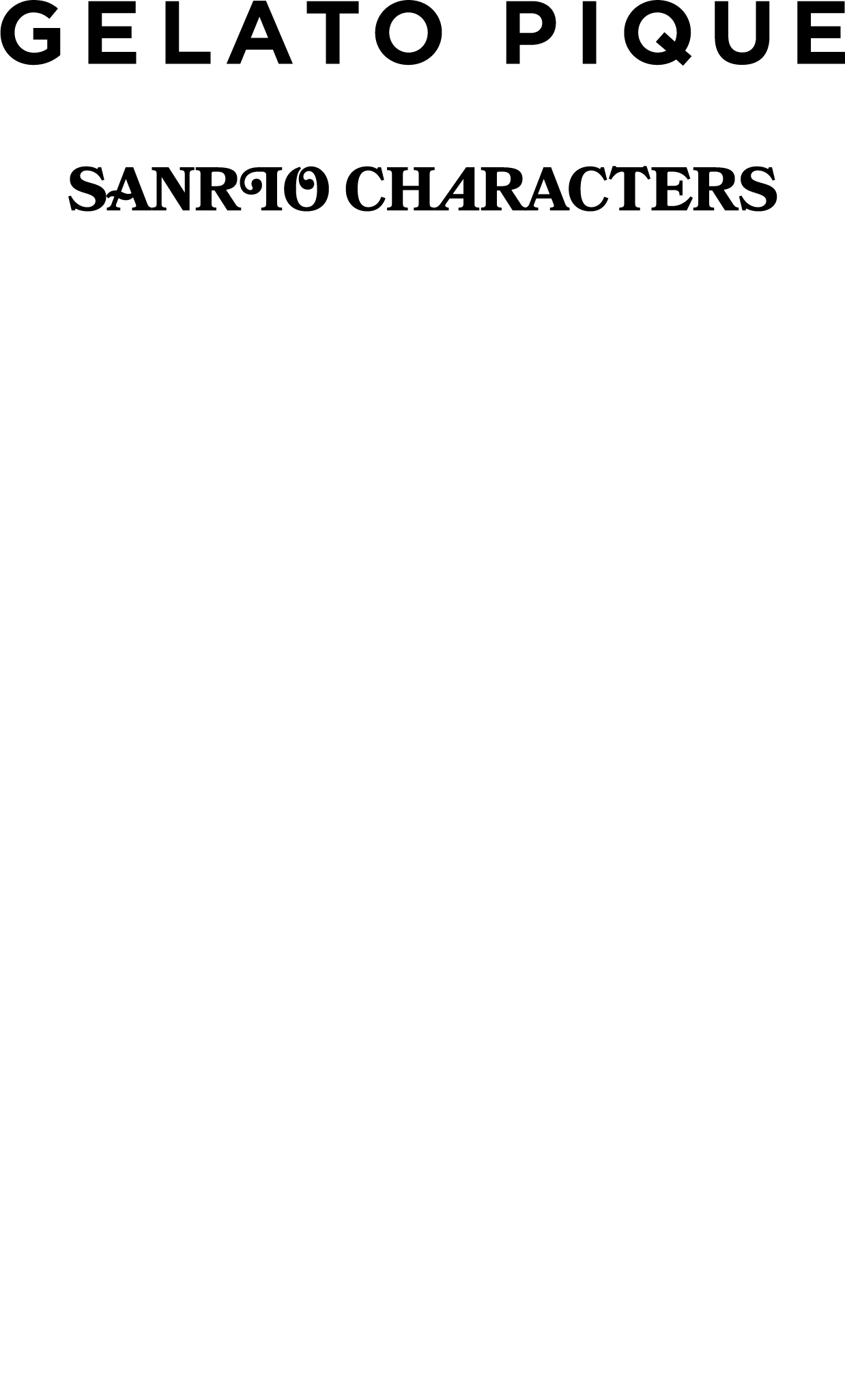 GELATO PIQUE SANRIO CHARACTERS SPECIAL COLLABORATION