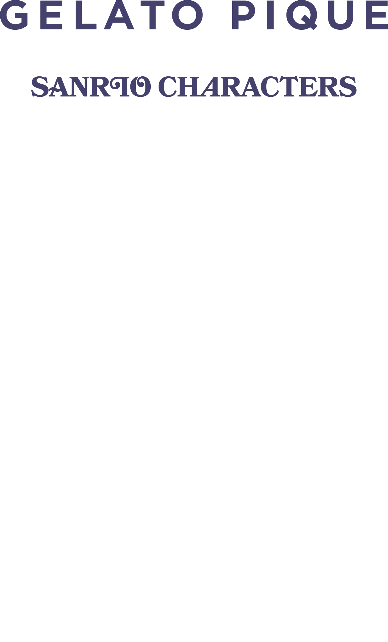 GELATO PIQUE SANRIO CHARACTERS SPECIAL COLLABORATION